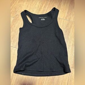American Eagle Outfitters Black Ribbed Tank